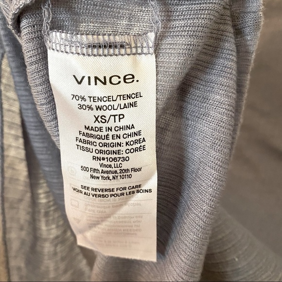 NWOT Vince Ribbed Long Sleeve Crew - Picture 6 of 7